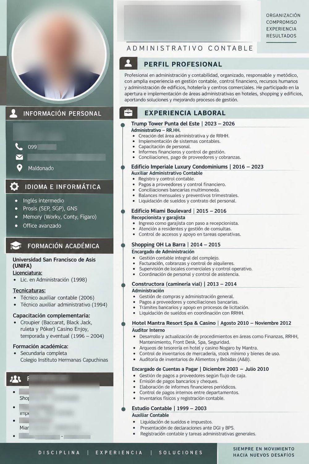 Administración y contabilidad — Currículum